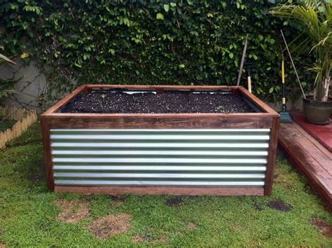 metallic series galvanized steel planter box|4x8 galvanized raised garden bed.